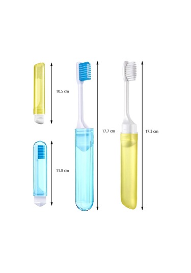 Suntek 4 Adet Taşınabilir Seyahat Katlanır Diş Fırçası