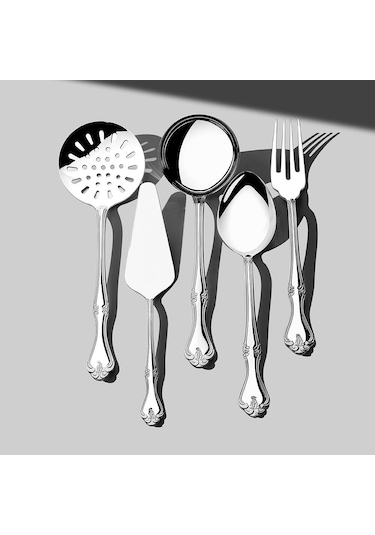 Nehir Lalezar Sade 5 Parça Paslanmaz Çelik Servis Takımı