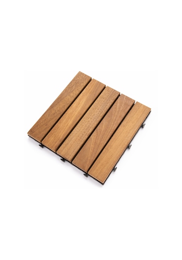 Pafu Sunsoe İroko Ağacı Balkon Bahçe Ahşap Yer Döşemesi Karo Deck 30x30 Cm 1 Adet 0,09m2