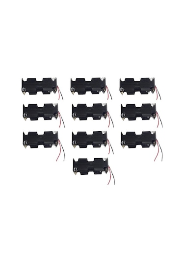 4 Lü Pil Yatağı Pil Yuvası Pil Kutusu Aa Pil İçin 10 Adet