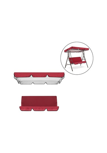 Suntek Magideal Su Geçirmez Salıncak Gölgelik Tente Seti Kırmızı