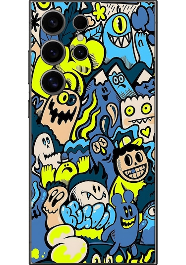 Samsung Galaxy S24 Ultra Uyumlu Şeffaf Kılıf Graffiti 11 Tasarımlı