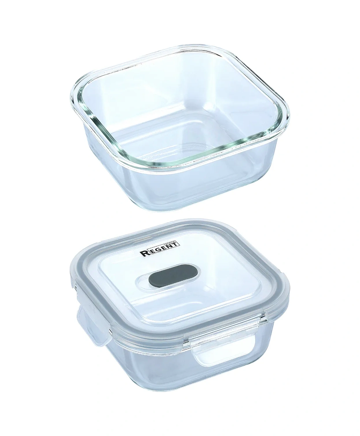 Regent İnox Cam Gıda Saklama Kabı Hava Geçirmez 443601005 Beyaz