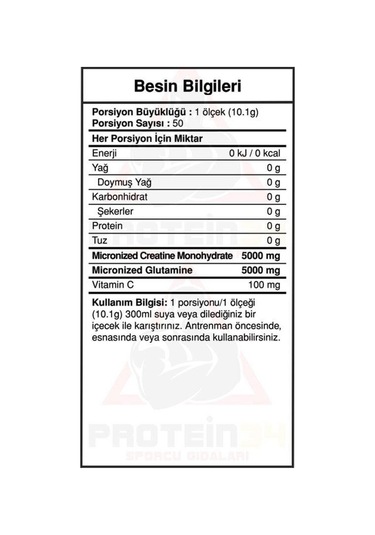 Bigjoy Sports Big2 Glutamine + Creatine 505gr Kompleks Aromasız