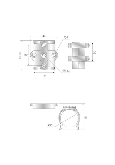 Mesan Baza Klipsi Ahşap Çiftli Beyaz (Clpd)