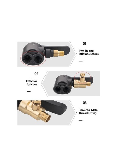 Hava Kompresörü Adaptörü İyi Mühür Hızlı Kilitleme Hafif Presta Schrader Uyumlu Araba Lastiği Hava Pompası Adaptörü Bisiklet İçin B