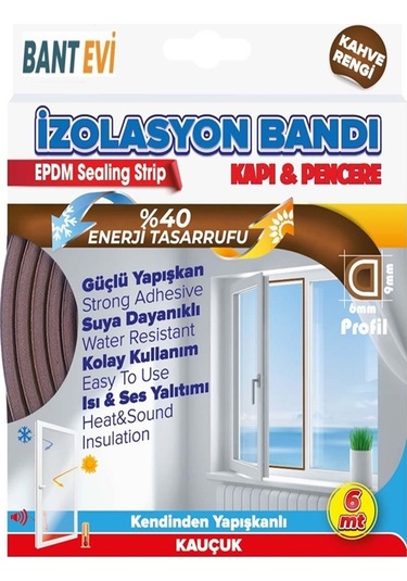 Kapı Pencere Bandı Kahverengi Kapı Pencere Fitili İzolasyon Bandı