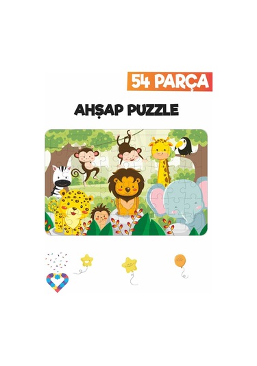 Ahşap Çocuk Puzzle 54 Parça-13