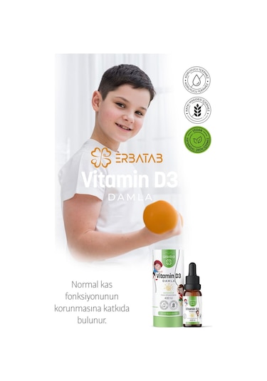 Erbatab Kids Vitamin D3 400 Iu Damla 20 ML