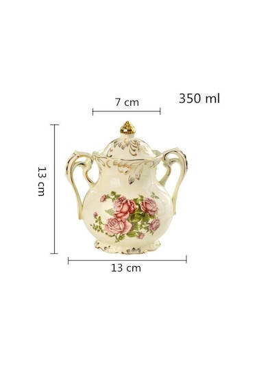 2 Adet Lvory Seramik Şeker Kase Tuz Çeşni Bal Kavanoz Makineleri Mutfak Bal Pot Aracı İçin Şeker Ve Amp Krema Tenceresi 3 Kaşık Klipsli