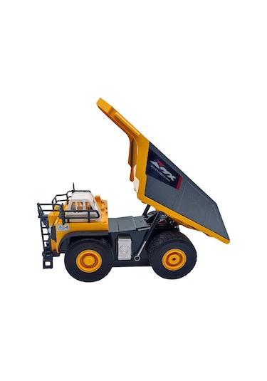 Kamyon 1:18 Ölçek 9 Kanallı Uzaktan Kumandalı Damperli Kamyon Sarı