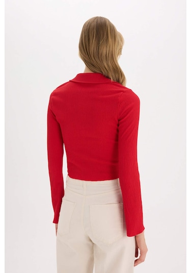 DeFacto Coool Fitted Bürümcük Uzun Kollu Gömlek A0012AX25SPRD51