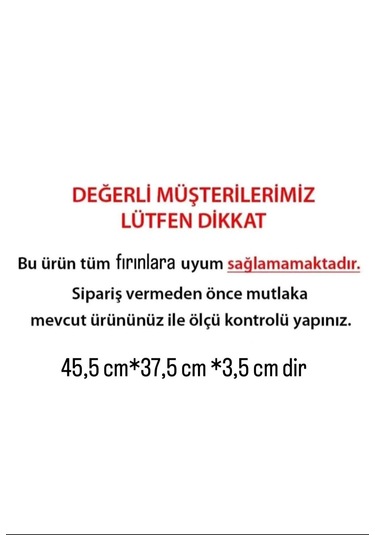 Ankastre Parlak Derin Fırın Tepsisi 2 Li Set 45,5 37,5 3,5 Cm Granit Siyah