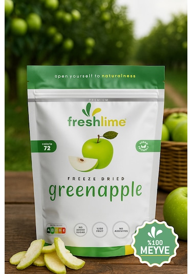Freshlime Yeşil Elma Kuru Meyve Cipsi 20 G