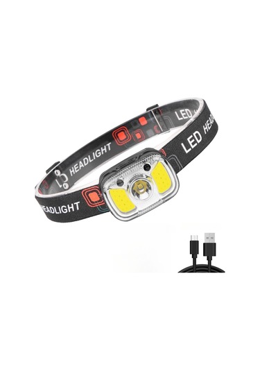 Soulader Mini Usb Led Far, Süper Parlak Işık Veren Kompakt Aydınlatma Sensörü Siyah