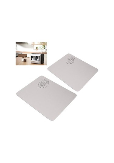 Dofolink Diatomite Kahve Matı, Mutfak Anti Kayma Su Emici, Makine Ve Tabak Kurutma, 30x40cm 3.5mm, 2 Adet Fırın Kedi Desenli Diğer