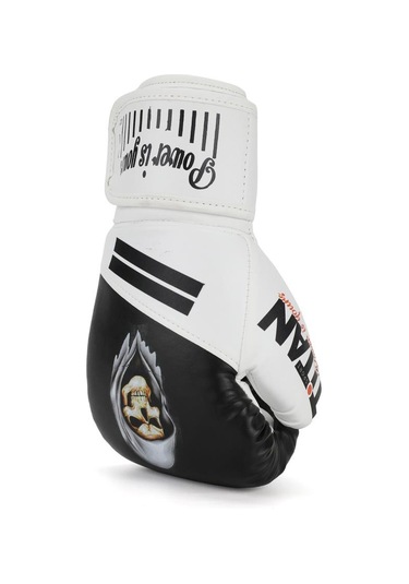 Titan Sport Siyah Beyaz Hayalet Kurukafa Desenli Boks Eldiveni 2'li Set Siyah