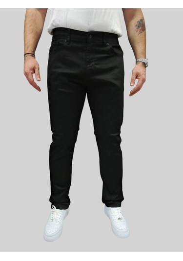Erkek Enjoy Regular Fit Ligralı Siyah Kot Pantolon Siyah