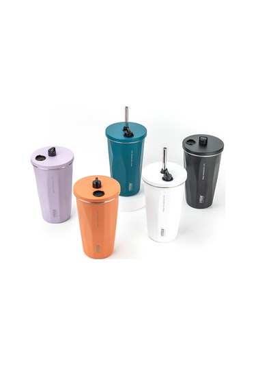 Tyeso Crush Tumbler Vakumlu Paslanmaz Çelik Termos 600 Ml-Beyaz