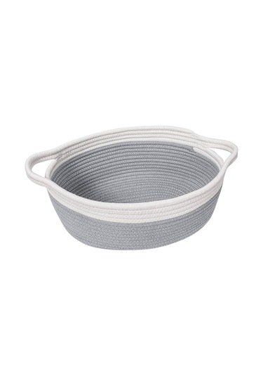 Oval Jüt Düzenleyici Sepet 30cm X 12cm Gribeyaz
