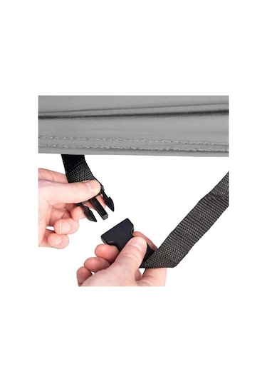 Yukı Yk125 Rex Gri Kumaş Motosiklet Brandası Logo Baskılı Penye Kumaş Motosiklet Branda