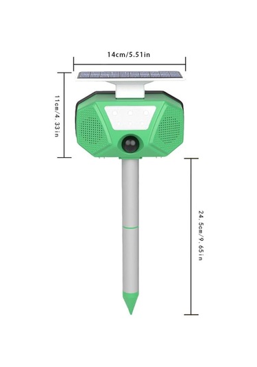 Blelsa Güneş Köstebek Kovucu Ultra Kuş Sincap Hayvan Kovucu Ip66