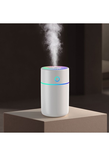 Mufunye 250ml Usb Beslemeli Mini Soğuk Buhar Nemlendirici, Otomatik Kapatma Ve Renkli Işık Özellikli, Ev, Ofis, Araba İçin Taşınabilir Masaüstü Bitki Nemleyici