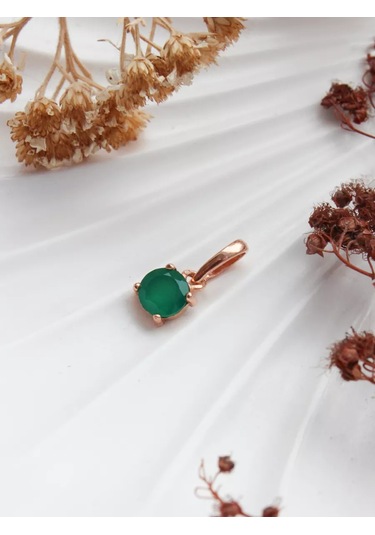 Lapshov Tek Taşlı Gümüş Kolye Ucu 197797317