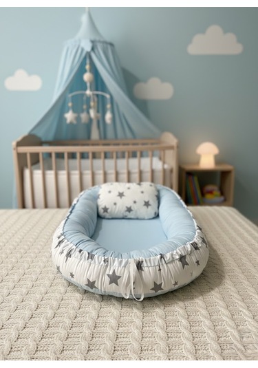 Babynest Yer Yatağı Yıldızlı Mavi Bebeciden