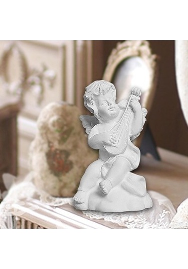 Lijinxu Küçük Melek Heykeli Reçine 3,9x3,6x6,3-cm-pipa