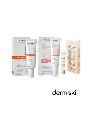 Dermokil Cilt Beyazlatıcı Krem 75 ML + Anti Spot Leke Kremi 60 ML + Göz Çevresi Bakım Kremi 15 ML