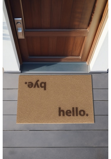 Coco Hello Bye Koko Paspas Dış Kapı Paspası Kıl Kapı Önü Paspası Naturel