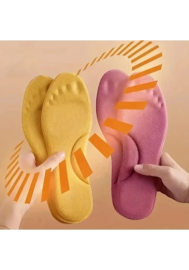 Gateesat 10 Adet Sarı Renk Isıtmalı Tabanlık - Kışlık Spor Kar Botları İçin Kaymaz