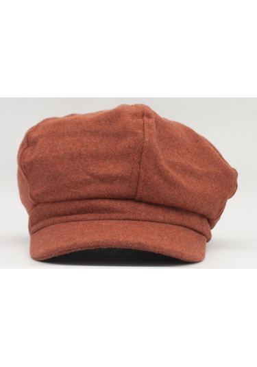 Şapkadan Kadın Yünlü Vintage Kasket Retro Kışlık Şapka 45645dr56699