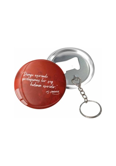 8 Mart Açacaklı Anahtarlık - Kadınlar Gününe Özel Anahtarlık 10 Adet