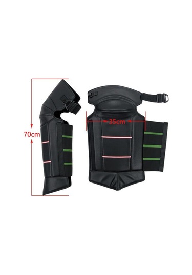 Dinosaurs Sol Sağ Motosiklet Diz Bacak Sıcak Koruyucu Motocross Diz Pedleri Rüzgar Geçirmez Yeşil