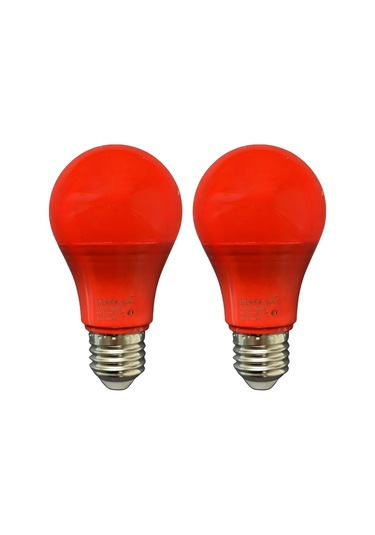 2 Adet Osaka 10w Kırmızı Işık E27 Duylu Kalın Duy Led Ampul