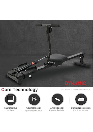 Dynamic Rw600 Amortisörlü Tam Kondisyon Küreği Direnç Ayarlı