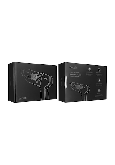 Asonic S2025 Gri/siyah Kablosuz Üflemeli Mini Araç El Şarjlı Süpürgesi 120w 2000mah 9000pa