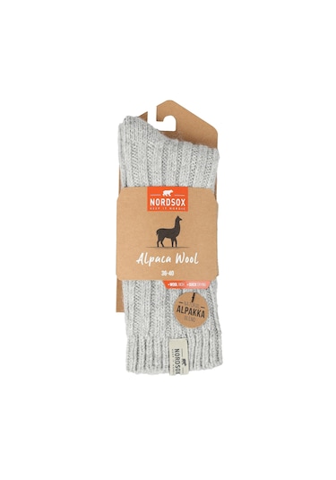 Bolero B67 Kadın Alpaka Yün Soket Çorap 36-40 Açık Gri - Gri