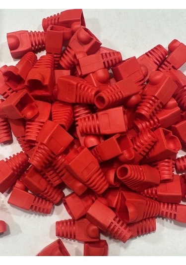 Kırmızı Rj45 Kılıf Kırmız Cat6 Kılıf Kırmızı Cat5 Kılıf 100 Adet