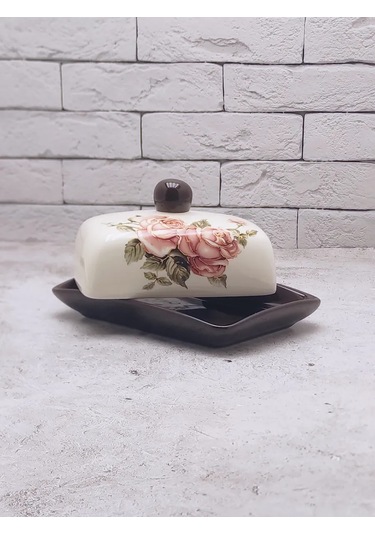 Rosenberg Krem Peynir İçin Kapaklı Seramik Tereyağı Kabı 205444977 Sütlü