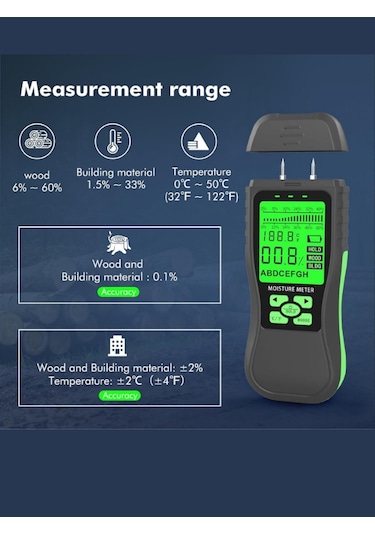 Endüstriyel Dijital Ahşap Nemi Ölçer