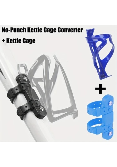 Dashanshop 2 Adet Delme Gerektirmeyen Bisiklet Matarası Kafesi + Kulp, Beyaz, Uzun Mesafe Bisiklet Aksesuarları Beyaz