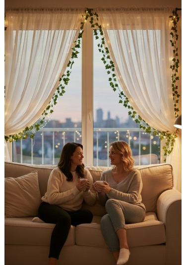 Jasper Dekoratif Yapay Sarmaşık 2.30 Metre Yeşil Yapraklı Yapay Sarmaşık Dekorasyon