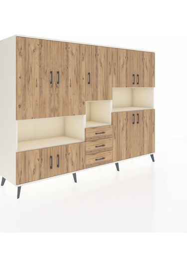 Hyperion Dolap 13 Raflı 3 Çekmeceli 9 Kapaklı 220x44x163 Aytaşı-ç Aytaşı-çam