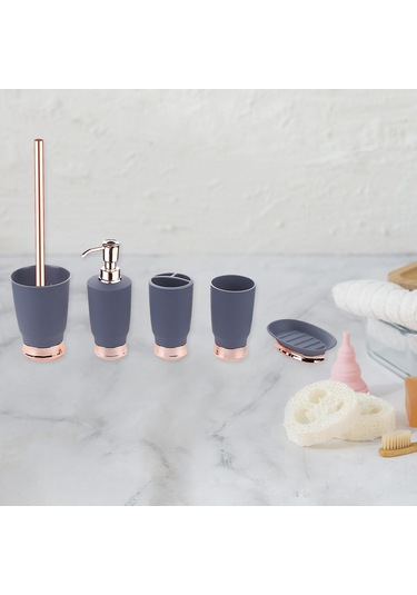 Suntek 5x Banyo Aksesuarları Seti Daire Ev Gri Için Sabun Diş