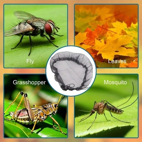 Trendooze Gaojunshop01 23.62 Siyah Dayanıklı Bahçe Kova File Örtü Yaprak Böcek Korumalı