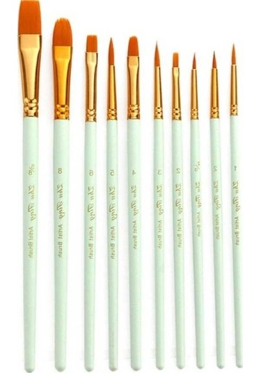 Willowhaven Zhuting 2'li Set, Multifonksiyonlu Mat Naylon Yün Suluboya Fırça, Yeşil, Sanbuyos, Ahşap Kalemlik, Metal Nozullu