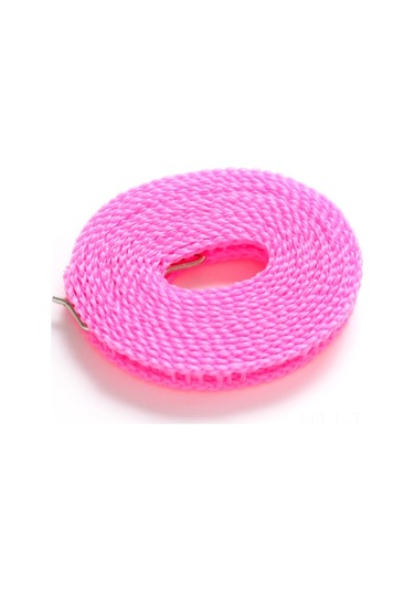 Teltree Rüzgar Geçirmez Kaydırmaz 5m Çamaşır İpi - Seyahat & Dış Mekan Kullanımı İçin Pratik Kurutma Çözümü Pembe